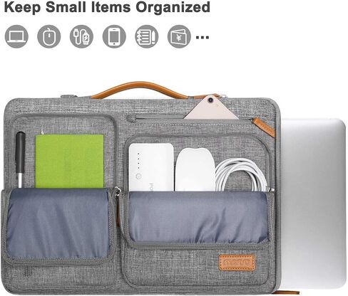 MOSISO Sling Backpackwith USB Charging Port & Removable Strap&360 Protective Laptop Shoulder Bag, 15-15.6 inch Computer Bag Side Open Messenger Bag with 4 Zipper Pockets & Handle, Gray&Black in Saudi Arabia
