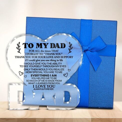 Dad Gifts From Daughter Son, Gifts for Dad Father's Day Christmas Birthday Dad Acrylic Plaque Keepsake Gifts in Saudi Arabia