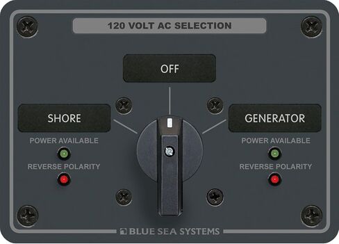Blue Sea Systems 8367 AC Rotary Switch Panel 30 Ampere 2 positions + OFF, 2 Pole in Saudi Arabia
