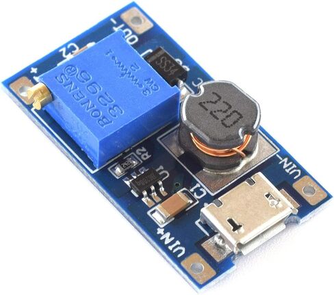 SDTC Tech 5pcs DC-DC Boost Converter 2V-24V to 5V-28V 2A Adjustable Voltage Regulator Micro USB 5V 9V 12V 24V Step Up Power Supply Module in Saudi Arabia