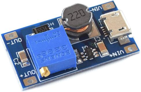 SDTC Tech 5pcs DC-DC Boost Converter 2V-24V to 5V-28V 2A Adjustable Voltage Regulator Micro USB 5V 9V 12V 24V Step Up Power Supply Module in Saudi Arabia