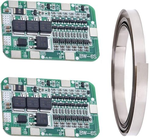2PCS 6S 15A 24V Lithium Battery Protection Board 18650 Charger Module BMS PCB Protection Board for Li-ion Lithium Battery Cell with Nickel Strip in Kuwait