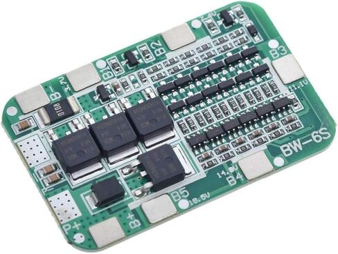 2PCS 6S 15A 24V Lithium Battery Protection Board 18650 Charger Module BMS PCB Protection Board for Li-ion Lithium Battery Cell with Nickel Strip in Kuwait