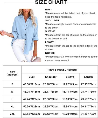 Davenil Women Button Down Shirts Cotton Linen Casual Collar Blouses in Saudi Arabia