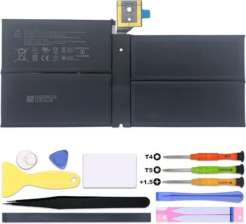 استبدال بطارية G3HTA038H DYNM02 لبطارية Microsoft Surface Pro 5 موديل 1796، وبطارية Surface Pro 6 موديل 1807 12.3 بوصة (45Wh/7.57V/5940mAh) مع أدوات in Kuwait