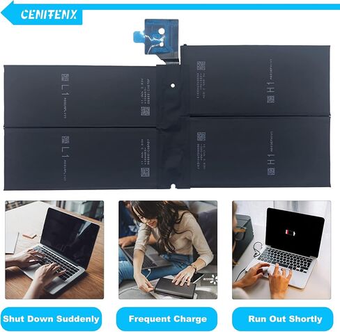 استبدال بطارية G3HTA038H DYNM02 لبطارية Microsoft Surface Pro 5 موديل 1796، وبطارية Surface Pro 6 موديل 1807 12.3 بوصة (45Wh/7.57V/5940mAh) مع أدوات in Kuwait