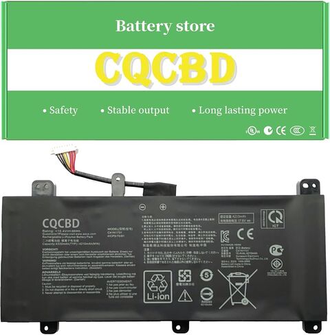 بطارية كمبيوتر محمول CQCBD (Type-A) C41N1731 لجهاز ASUS ROG Strix Scar II GL704 GL704GW GL704GV GL704GM GL704GS Series G715GV-EV043R G715GW-EV084T GL704GM-EV027T GL704GV-EV013T GL704GM-EV021T ( 15.4 فولت 66 وات في الساعة) in Kuwait