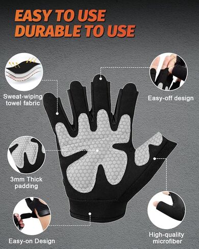 Workout Gloves for Men & Women - Gym Accessories for Weight Lifting & Training, Non-Slip, Breathable, Fingerless Design Fitness Gloves for Exercise, Cycling in Saudi Arabia