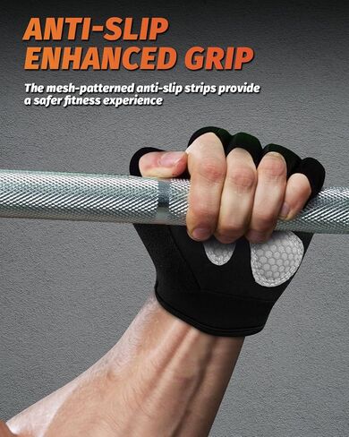Workout Gloves for Men & Women - Gym Accessories for Weight Lifting & Training, Non-Slip, Breathable, Fingerless Design Fitness Gloves for Exercise, Cycling in Saudi Arabia