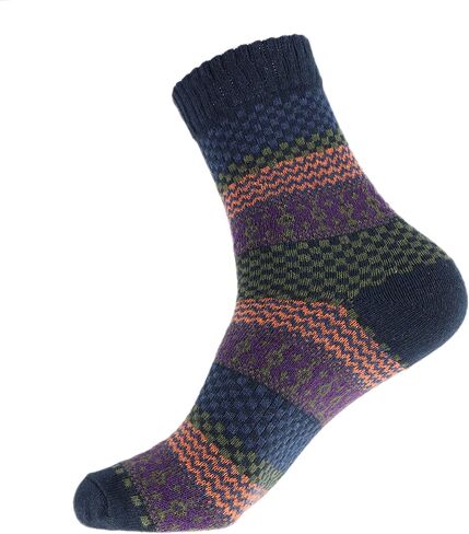 5 Pairs Men's Wool Socks Winter Warm Thick Knit Cabin Cozy Crew Socks in Saudi Arabia