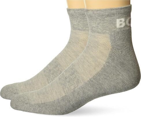 BOSS Men's 2-Pair Bold Logo Cotton Ankle Socks in Saudi Arabia