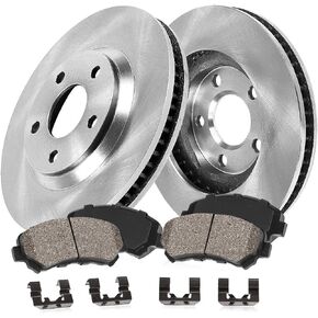 Callahan Front 248mm Replacement Brake Disc Rotors and Ceramic Brake Pads + Hardware Brake Kit For 1989-1995 Toyota Pickup 1/2 Ton