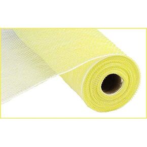 Pastel Yellow White Iridescent Foil Mesh, Use to Create Beautiful Spring and Easter Decorations, 10.5 Inches x 10 Yards