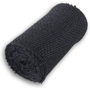 Black Burlap Ribbon Roll - 5.5" x 15'