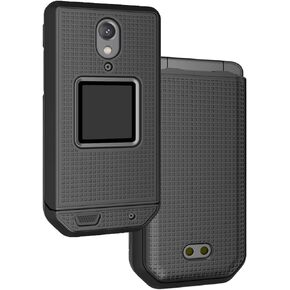 Nakedcellphone Case for CAT S22 Flip Phone, Slim Hard Shell Protector Cover - Black