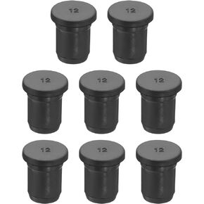 MECCANIXITY Rubber Solid Plug Soft Flexible Stopper for 11-12mm Hole Black 8Pcs