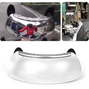 Motorcycle Rearview Mirror,Motorcycle Rear View Mirror Chromed 180 Ultra Wide Angle Central Windscreen Mount Universal