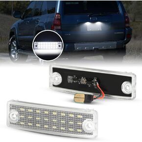 Gempro LED License Plate Light Assembly Rear Bumper Tag Lamps for 1996-2023 4Runner 2008-2022 Sequoia 6000K White, 2PCS
