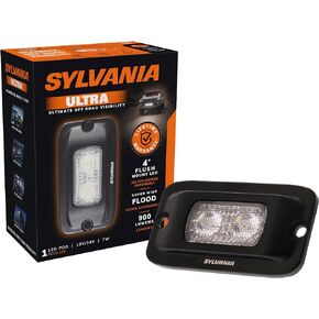 SYLVANIA - Flush Mount 4 Inch LED Light Pod - Lifetime Limited Warranty - Wide Flood Light 900 Raw Lumens, Off Road Driving Work Light, Truck, Car, Boat, ATV, UTV, SUV (1 PC)