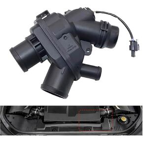 Thermostat Housing with Sensor Compatible with Land Rover Range Rover LR4 Discovery 2010-2020 Compatible with Jaguar XJ XF XE F-Type 2013-2021 Replace LR117568 AJ814048 LR107288
