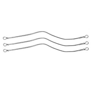 20" x 1/4" Braided Ground Straps (1/2" Ring to 1/2" Ring)-3pcs | Made in USA