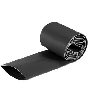 uxcell Heat Shrink Tubing, 40mm Dia 66mm Flat Width 2:1 Rate Shrinkable Tube Cable Sleeve 1m - Black