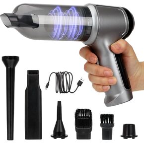 Yougfin Mini Vacuum Cleaner for Car, 3 in 1 Cordless Vacuum Cleaner 12000Pa Wireless Handheld, Brushless High Power Suction Rechargeable Vacuum for Pet, Home, Office