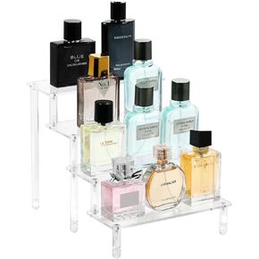4 Tier Acrylic Perfume Stand Organizer, Large Clear Acrylic Display Risers, Cologne Acrylic Shelves, 4 Tiered Cupcake Shelf-201 in Kuwait