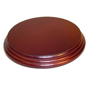 National Artcraft® 6" Round Wood Display Base - Walnut Finish (Pkg/1)