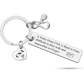 For CNA Gift CNA Keychain Certified Nursing Assistant Gift Graduation Nursing School Medical Student Gift Gift for CNA Nurse Day Gift Stethoscope Keychain Nurse Christmas Birthday Gift for CNA Week