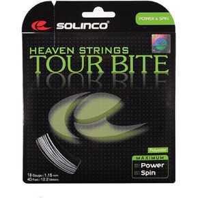 Solinco Tour Bite (18-1.15mm) Tennis String (Silver) (2-Sets)