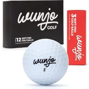 Matte Golf Balls for Men - 12 Pack - White, Soft Pro, Golfballs for Maximum Speed and Distance - Durable, Scratch Resistant Matte Finish - Set of 4 Boxes - Best Golfing Ball for Practicing and Playing