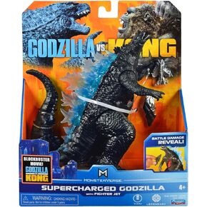 Godzilla VS Kong Playmates Basic Action Figure Supercharged Godzilla with Fighter Jet/Godzilla VS. Kong 2021
