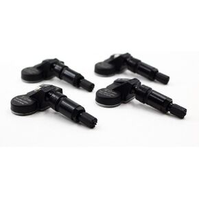 Set of 4 Veritek VPS001 TPMS 433mhz Tire Pressure Sensors for Tesla Model S 2012-2014 Replaces Baolong 1010938-00-B 6004985 w/Black Aluminum Valve Stems Aftermarket Replacement