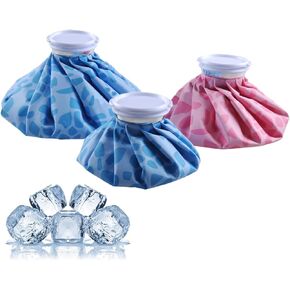 Ice Pack Bags Reusable for Injuries, Hot Water Bag Hot Cold Therapy for Pain Relief, 6/9/11 Inch