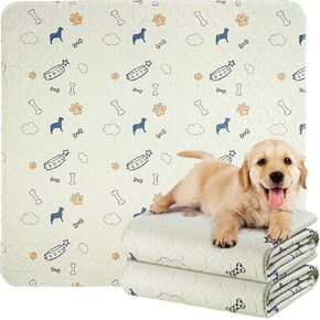 Washable Pee Pads for Dogs, Large 2 Pack 36"x48" Dog Pee Pads Washable, Waterproof Puppy Pads Mat Reusable Fast Absorbent Dog Potty Training Pads, Whelping Pads for Playpen Crate