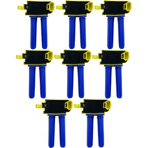 IGNITION COIL 56029129AF C1526 UF504 UF-504 SET OF 8 COMPATIBLE WITH Chrysler Aspen 300 Dodge Challenger Magnum Ram 1500-3500 Jeep Grand Cherokee Commander 5.7 6.1 6.2 6.4 V8