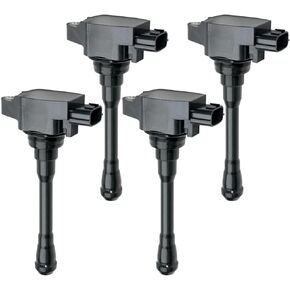 Ignition Coils Pack Set of 4 Compatible with Nissan Rogue Sentra Kicks Versa 1.6T 1.8 2.5 L4 Replacement for 22448-1KT0A 22448-5RL0A 22433-9807R UF708 UF860