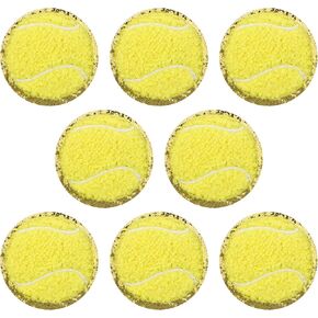 8 PCS Yellow Tennis Patches Iron on Chenille Patches Sports Iron on Patches Gold Edges Sport Sew On Cloth Embroidered Patches Tennis Applique Tennis Iron On Patches for DIY Clothing Repair Decorative in Saudi Arabia