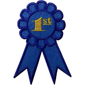 First Place Award Ribbon Embroidered Badge Iron On Sew On Patch