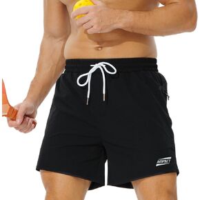 AIMPACT Men's Athletic Running Shorts Quick Dry Gym Workout Shorts 5" with Zipper Pocket Lightweight Sports Basketball Shorts