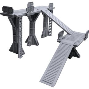 EnderToys Multi-Level Industrial Skirmish Field, Terrain Scenery for Necromunda, Kill Team, Compatible with Sector Mechanicus, 3D Printed and Paintable