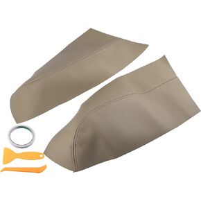 Car Rear Door Panel Armrest Cover Interior Door Trims for Honda Pilot 2009-2015 Beige 1 Pair