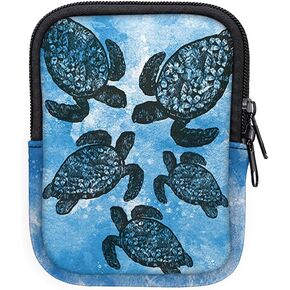 WIRESTER Water Bottle Pouch for Stanley 40oz 30oz 20oz, Tumbler with Handle Stanley Cup Accessories, Tumbler Pouch with Pocket for Gym, Sport, Outdoor, Men, Women - Ocean Sea Turtles