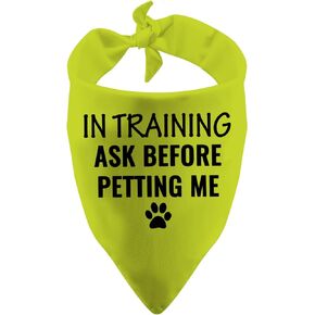 1 Piece in Training Ask Before Petting Dog Bandana Give Me Space Dog Bandana Rescue Dog Bandana (Ask Before Petting D) (Ask Before Petting D)