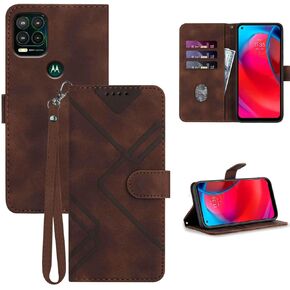 for Moto G Stylus 5G 2021 Phone Case Wallet,Card Holder Leather Kick-Stand Flip Cases Protector,Wrist Strap,Magnetic Closure,Shockproof Protective Cover for Moto G Stylus 5G 2021 (Black)