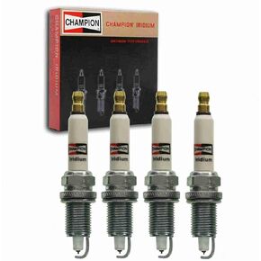 4 pc Champion Iridium Spark Plugs compatible with Jeep Wrangler 2.5L L4 1987-2002