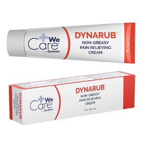 كريم Dynarex DynaRub - كريم تخفيف آلام العضلات الموضعي المنثول - 10% مينثول، 15% ميثيل ساليسيلات - يساعد على تهدئة تورم وألم المفاصل - تركيبة باردة وغير دهنية - 3 أونصة، أنبوب واحد