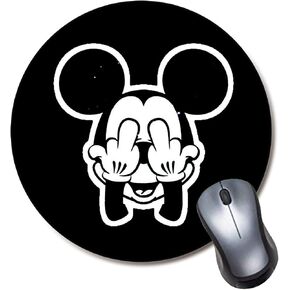 Cute Mouse Pad Black Mousepad Non-Slip Rubber Funny Mat for Gaming and Gift