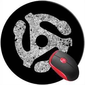 Mouse Pad Red Elephant Black, Round Mousepad, Non-Slip Rubber Base Mouse Mat for Laptop and Computer